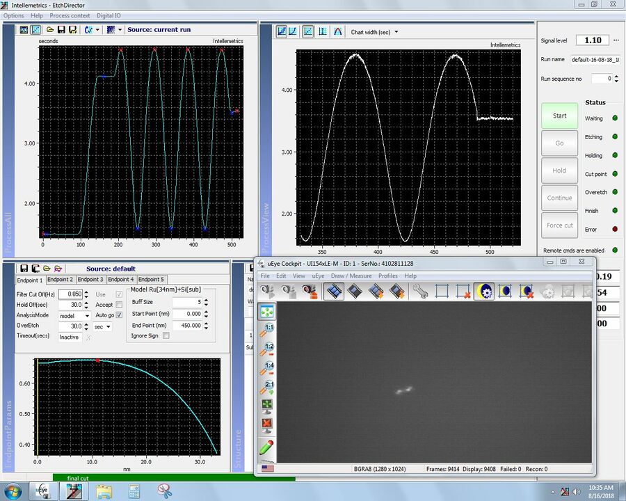 example of photoresist monitor during etch.