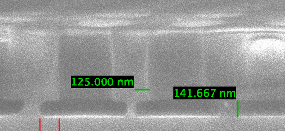 SEM of PR cross-section