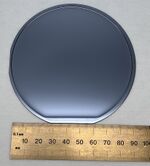 YES Ecoclean carrier wafer - Image of etched silicon wafer with raised edge.